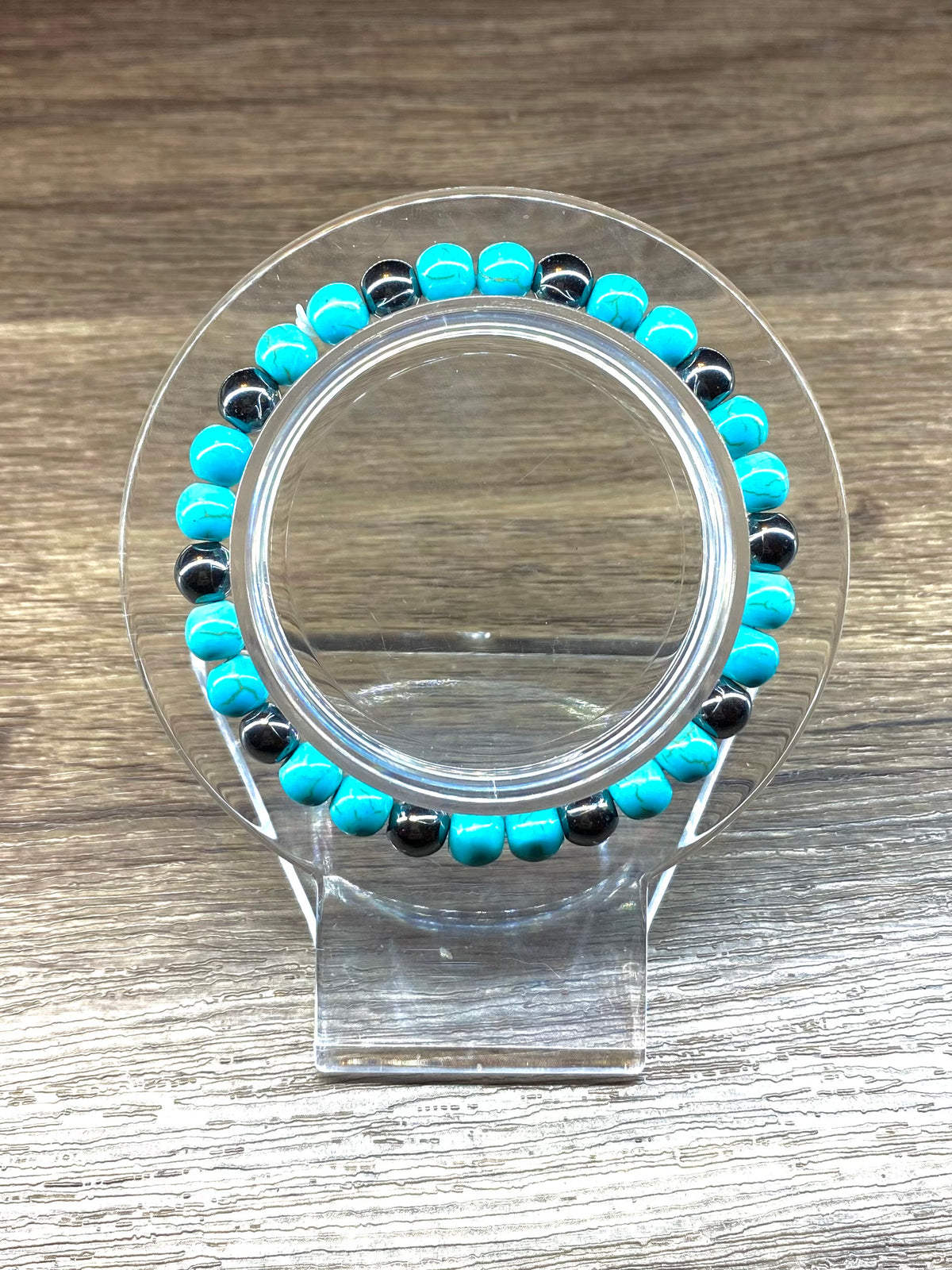 Turquoise & Metal Beaded Bracelet