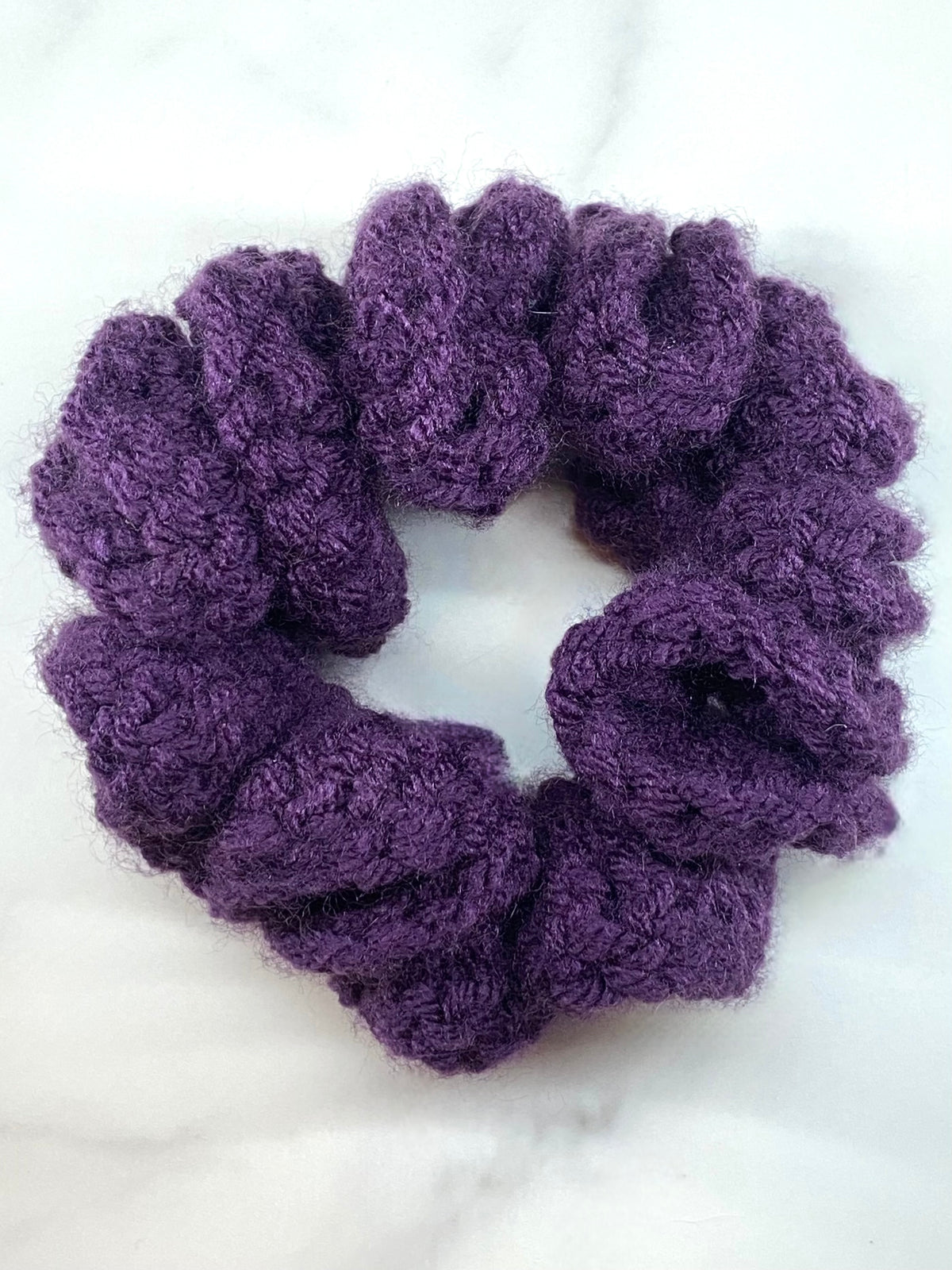 Plum Crochet Scrunchie