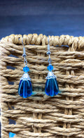Tear Drop Blue Earrings