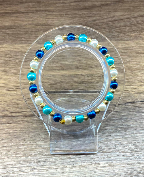 Blue Pearl Bracelet