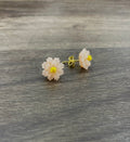 Pink/Yellow Flower Studs