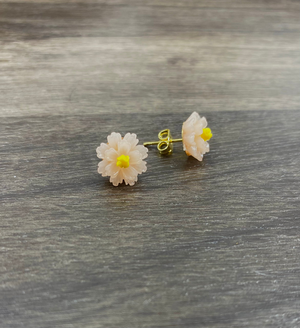 Pink/Yellow Flower Studs