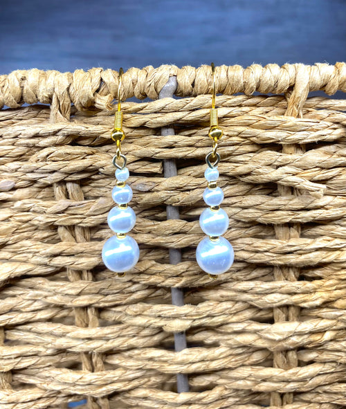 4 Pearl Bead Earrings