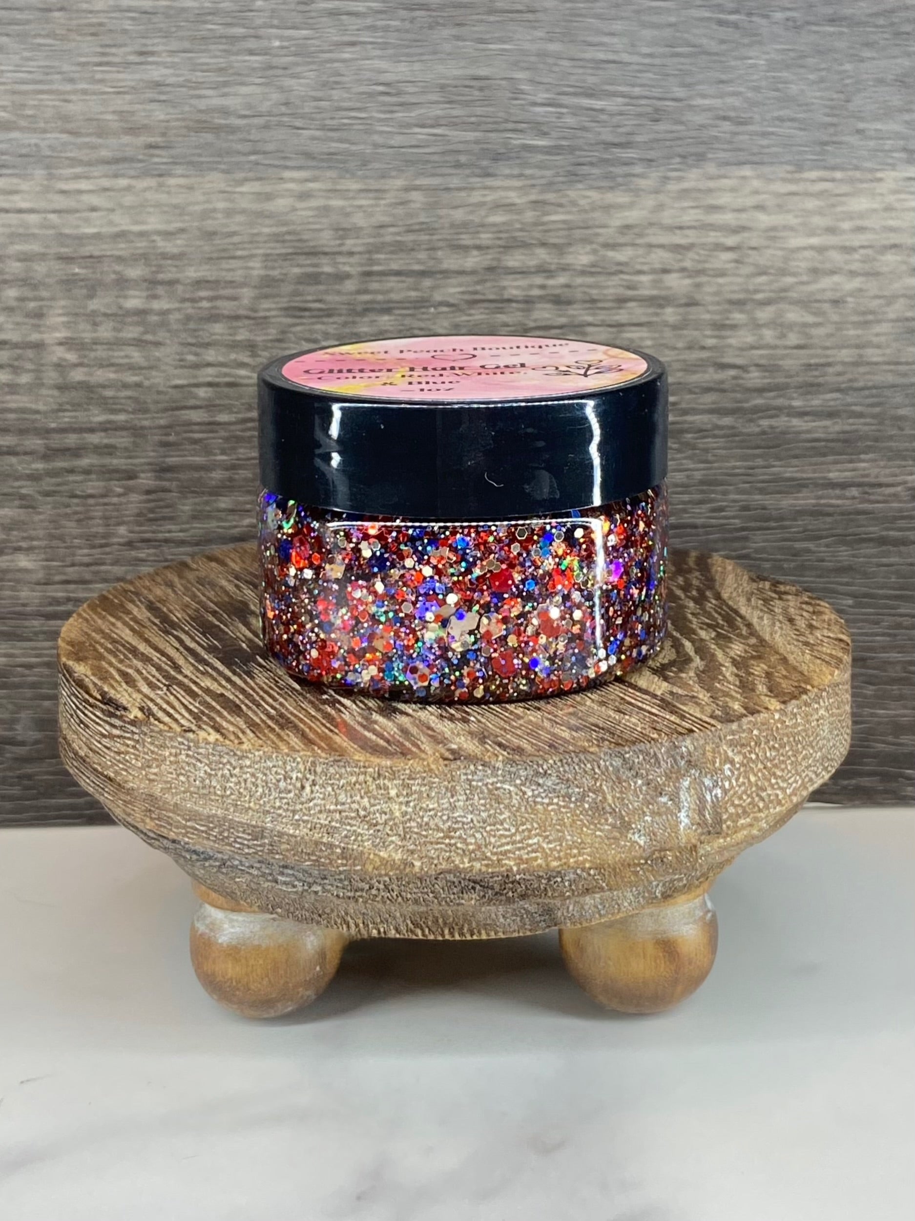 Red,White, & Blue Glitter Gel