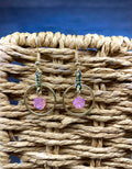 Flower Hooked Hoop Earrings