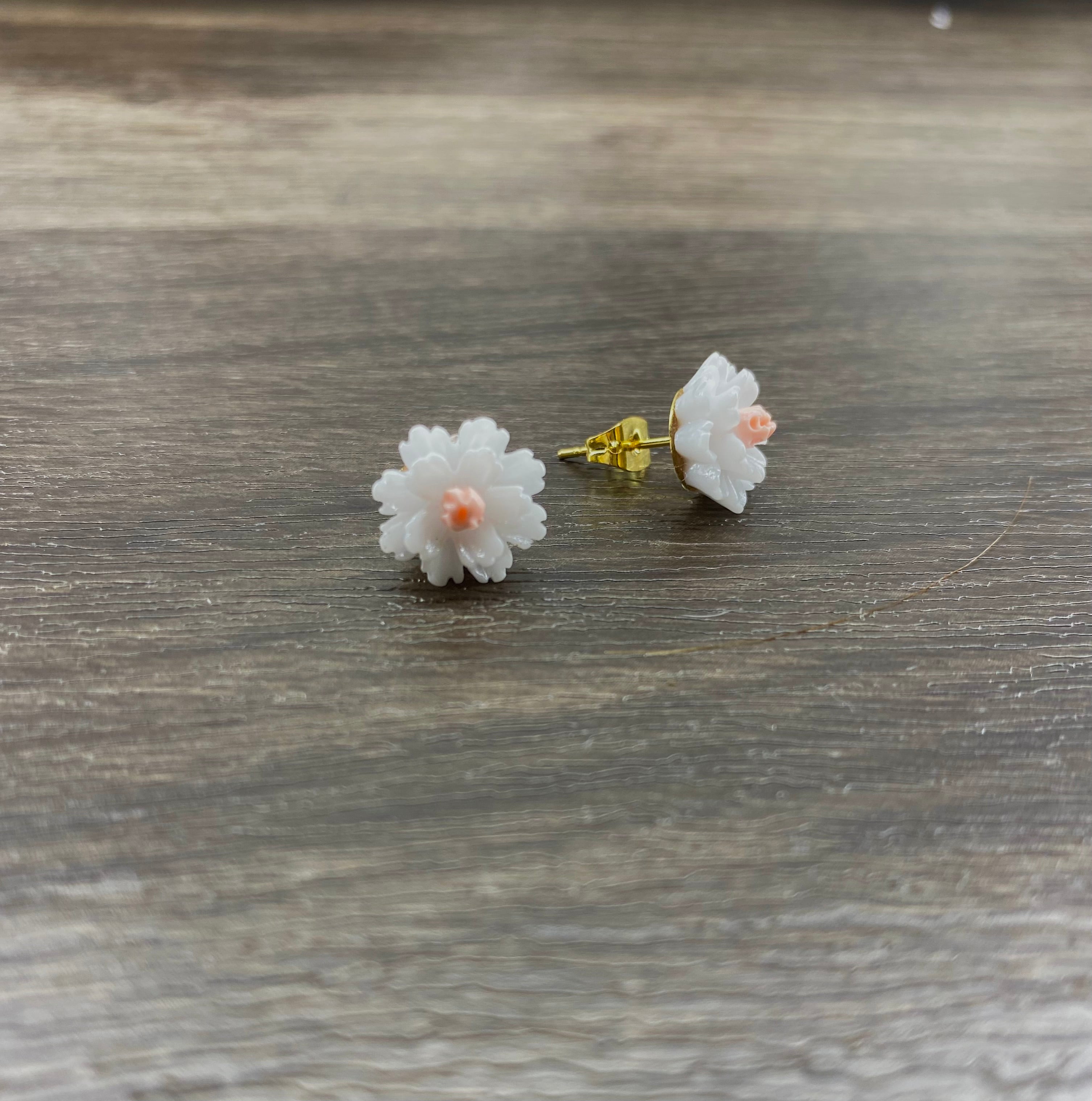 White Flower Studs