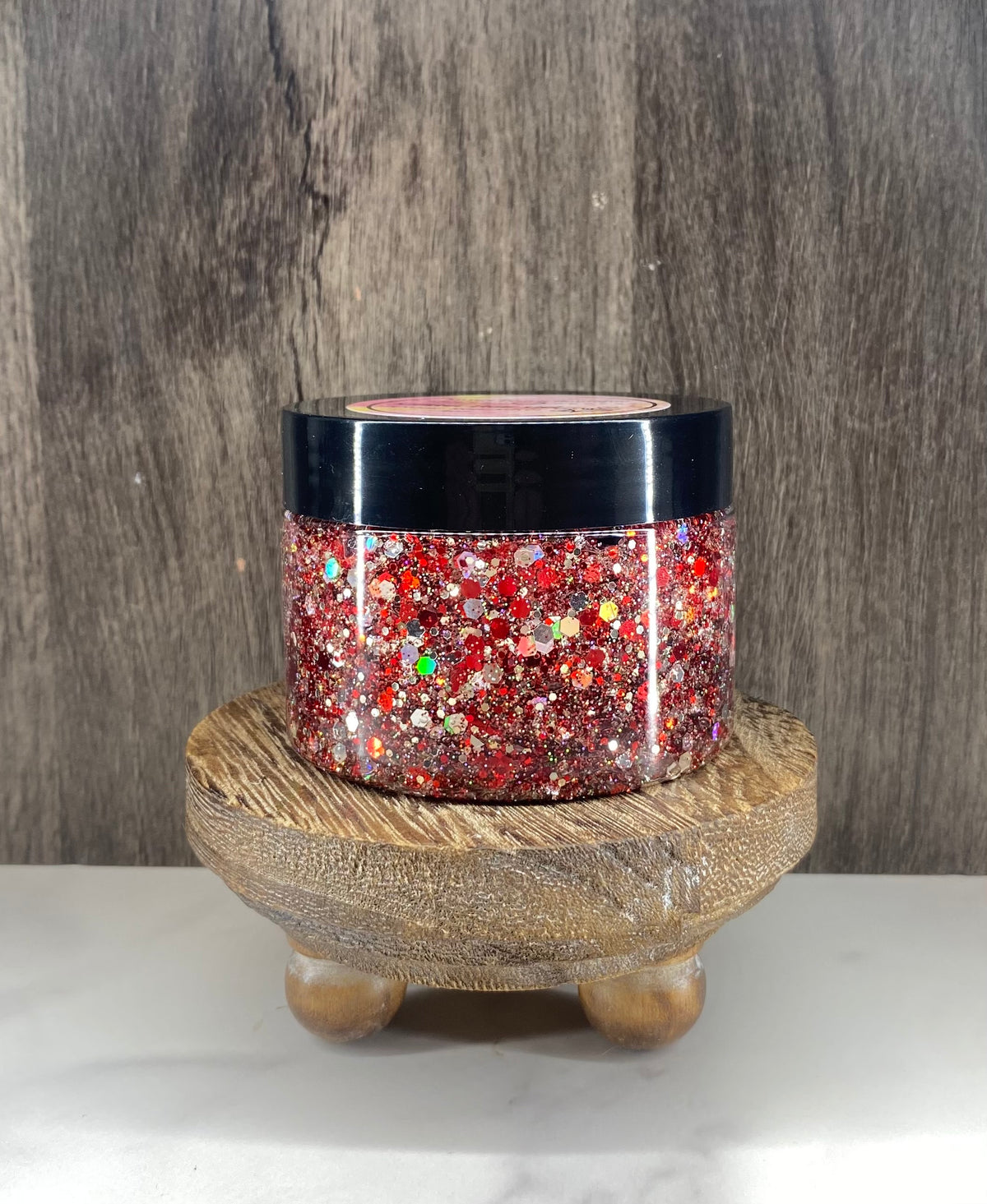 Red & Silver Glitter Gel