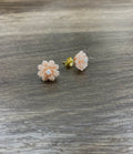 Pink/White Flower Studs