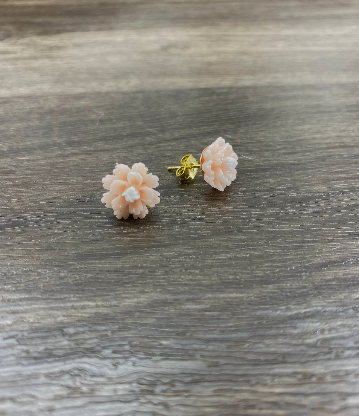 Pink/White Flower Studs