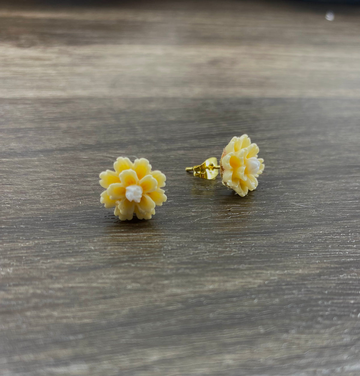 Yellow Flower Studs