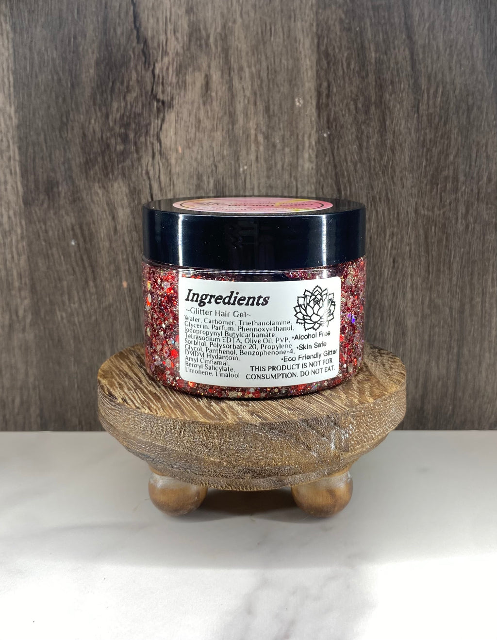 Red & Silver Glitter Gel