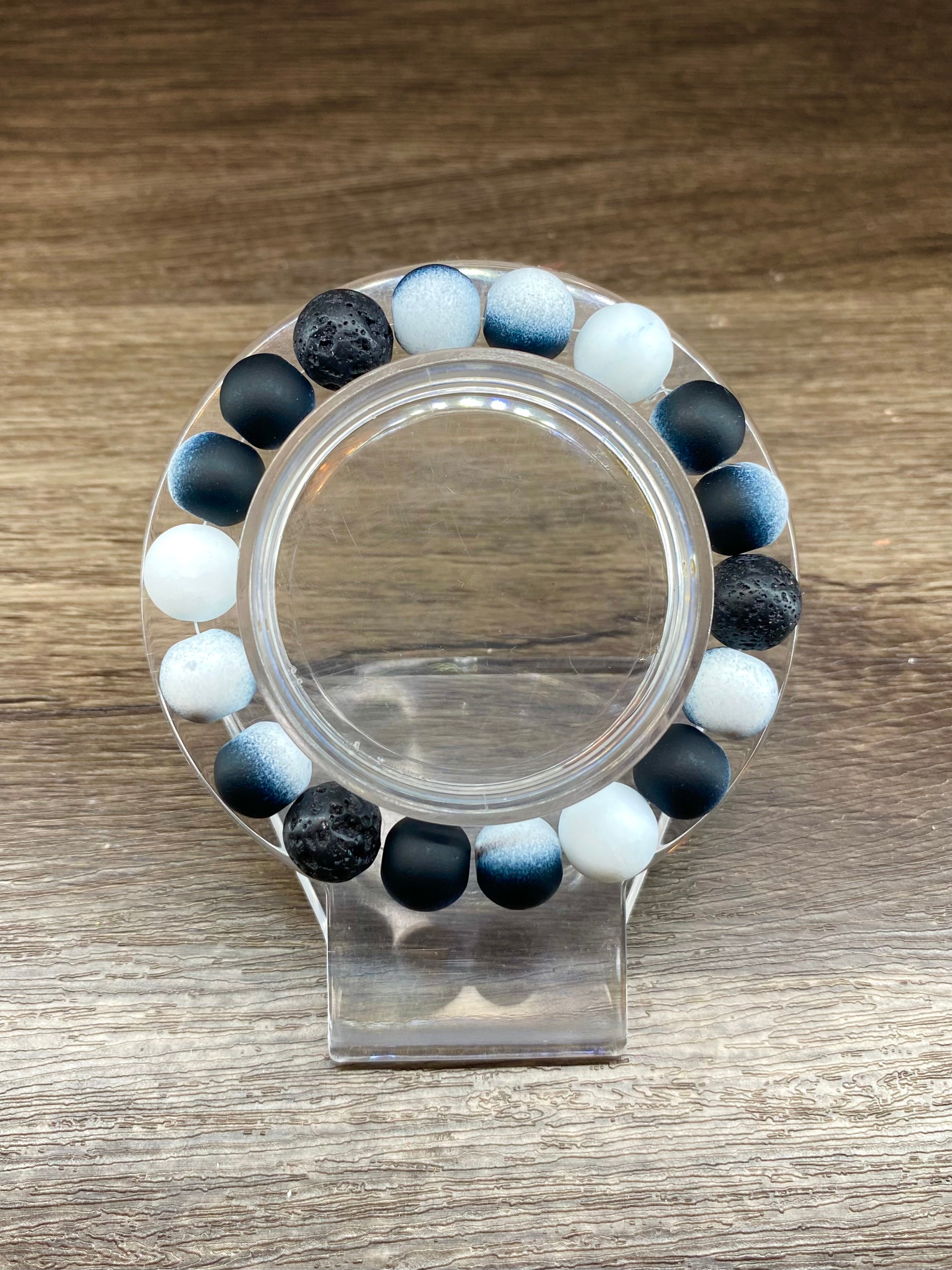 Black & White Beaded Bracelet