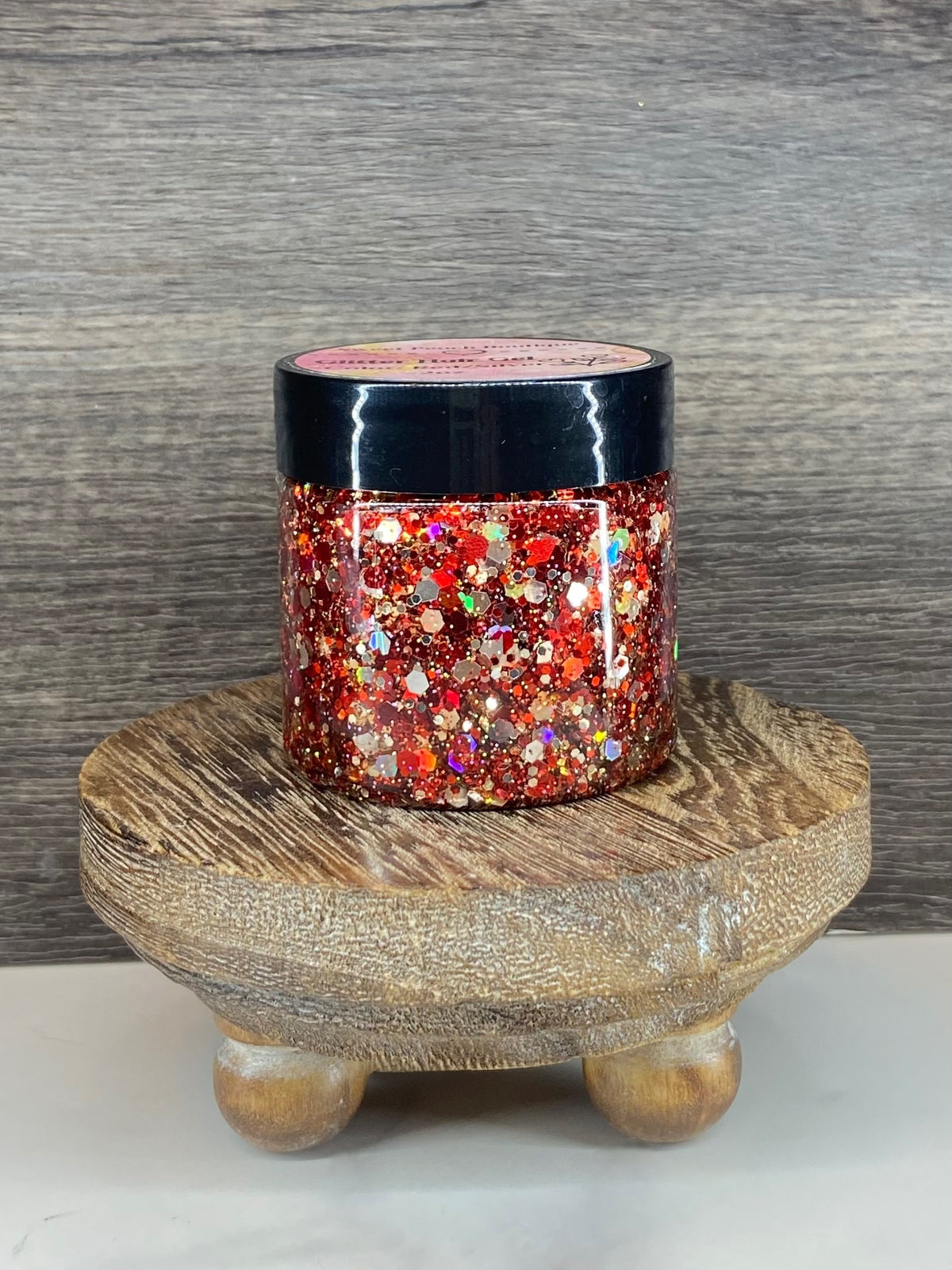 Red & Silver Glitter Gel