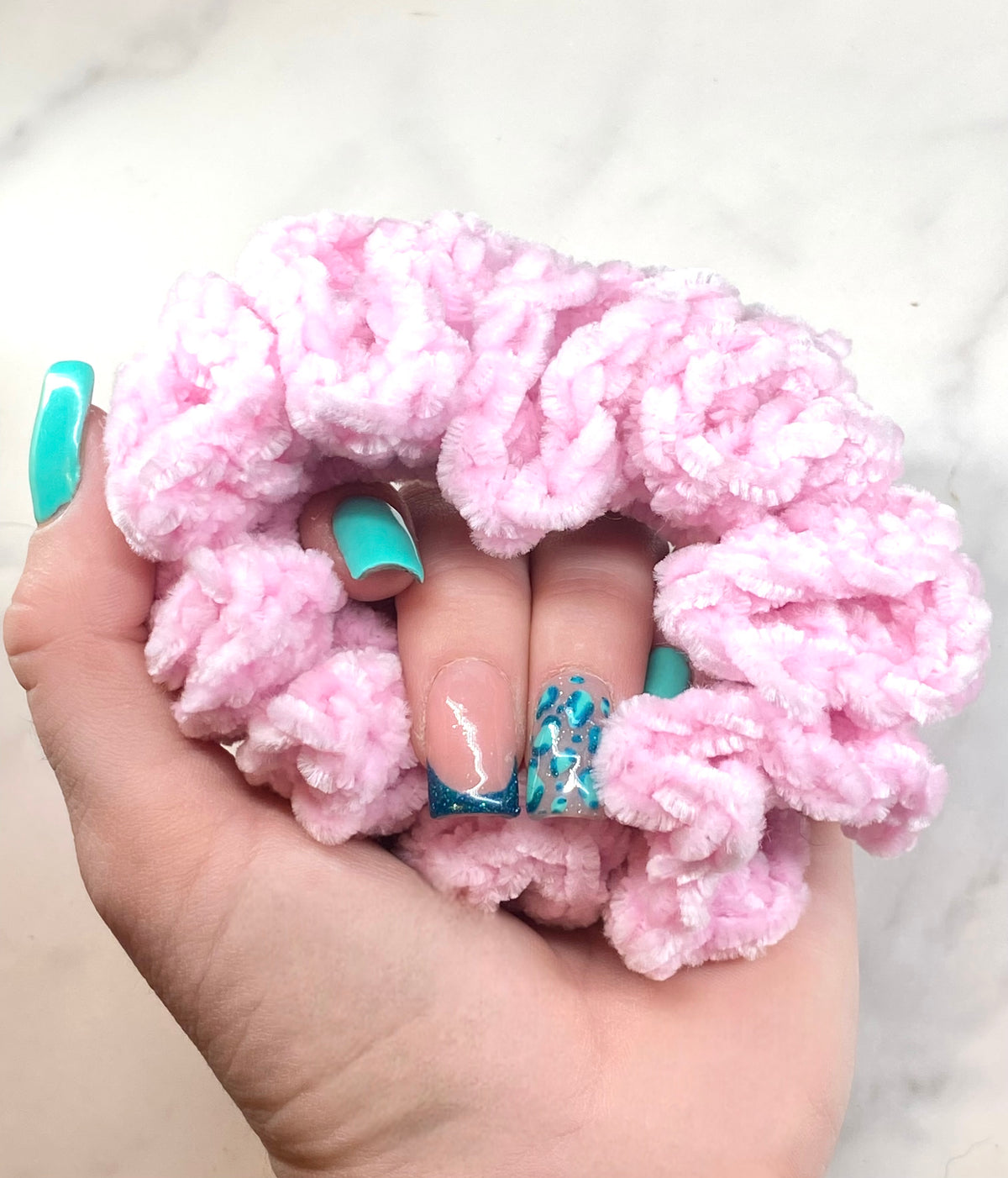 Light Pink Juicy Couture Crochet Scrunchie