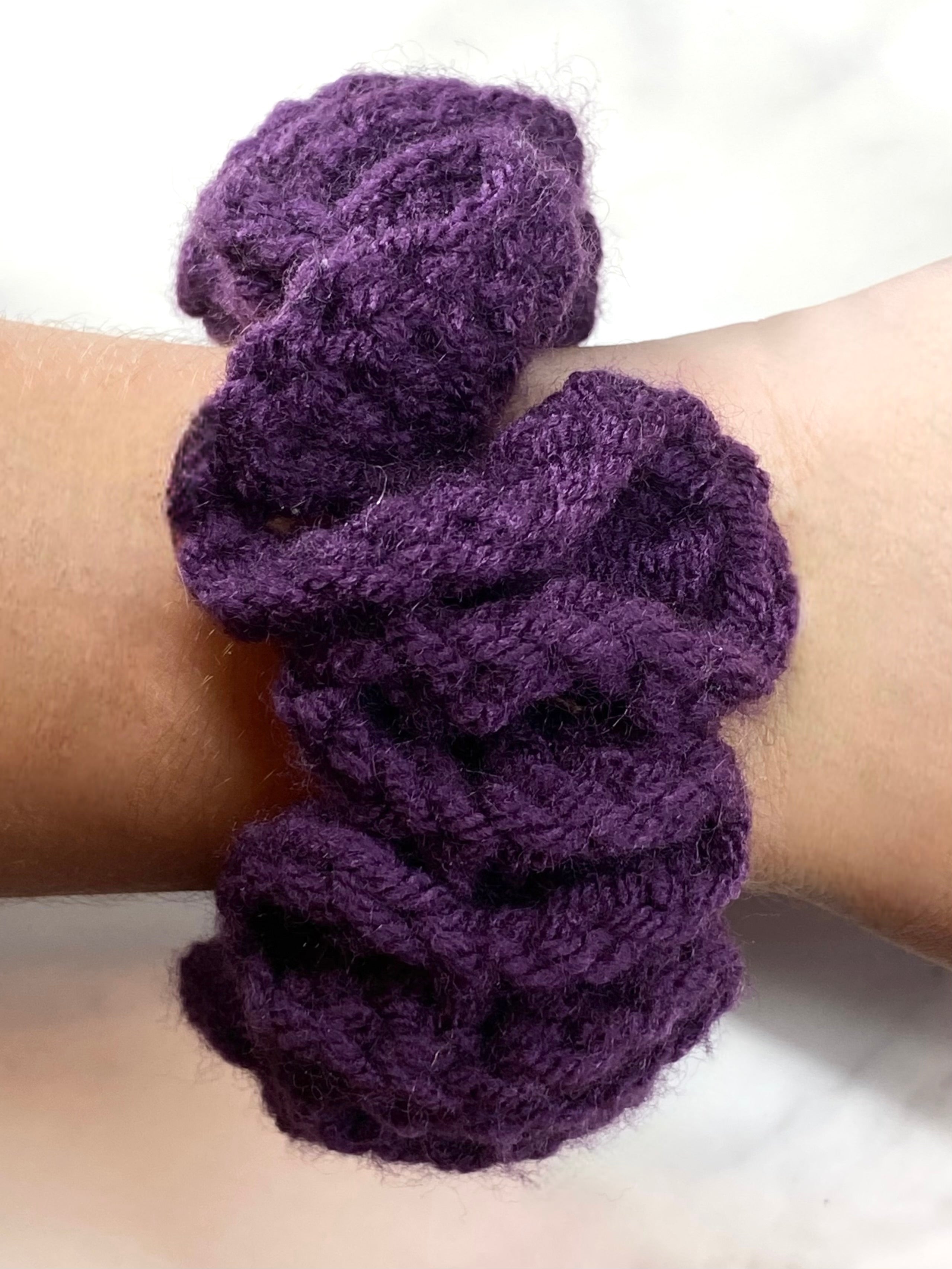 Plum Crochet Scrunchie