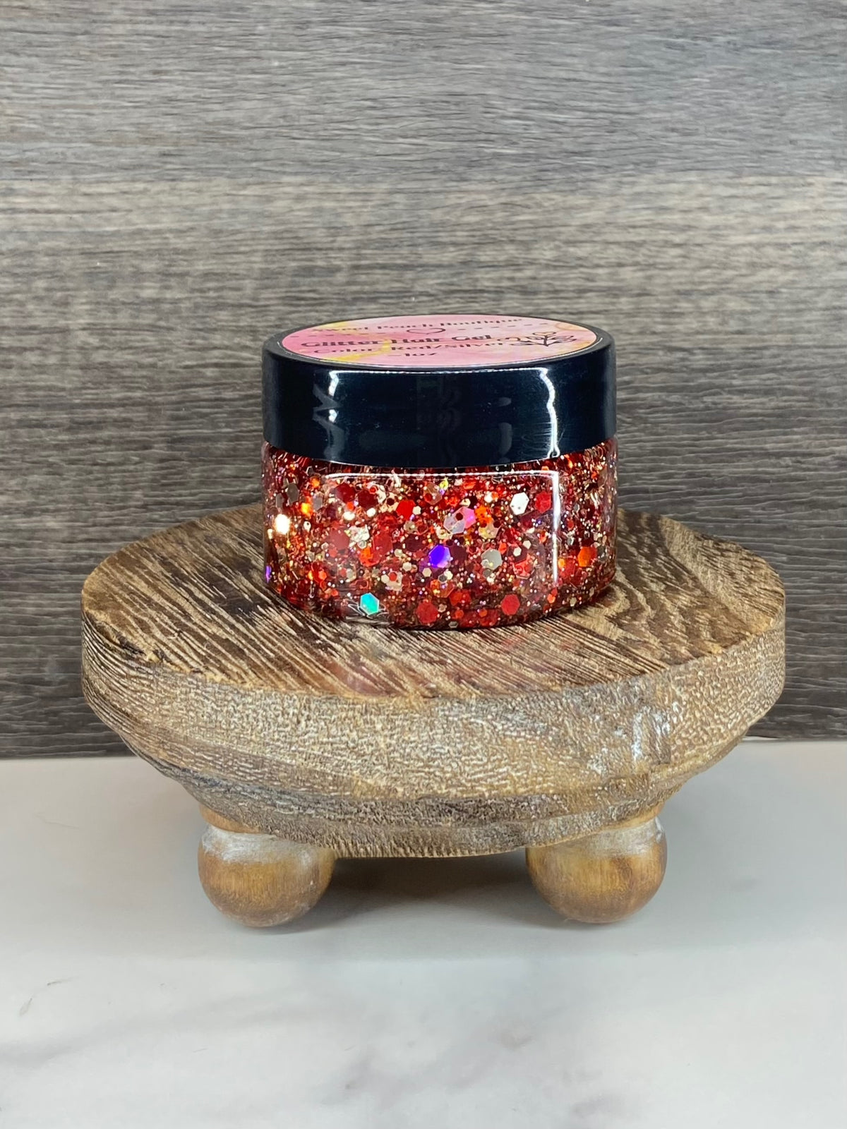 Red & Silver Glitter Gel