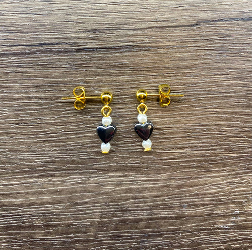 Black Heart Studs