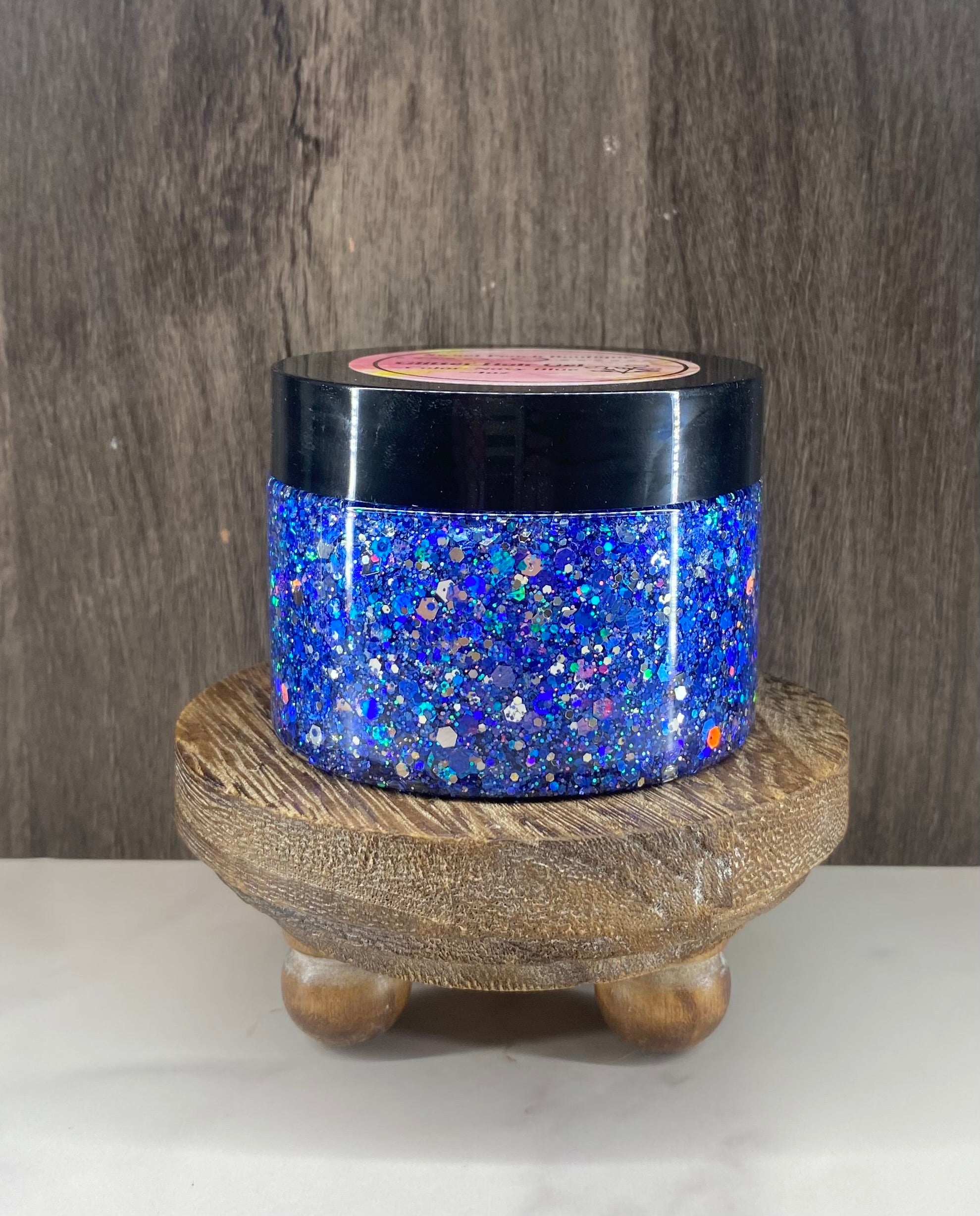 Navy Blue & Silver Glitter Gel