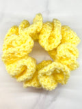 Yellow Crochet Scrunchie