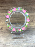 Pink Rose Bead Bracelet