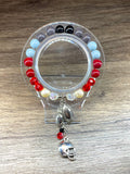 Grey/Red Ombré Charm Bracelet