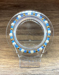 Dainty Blue/Pearl Bracelet