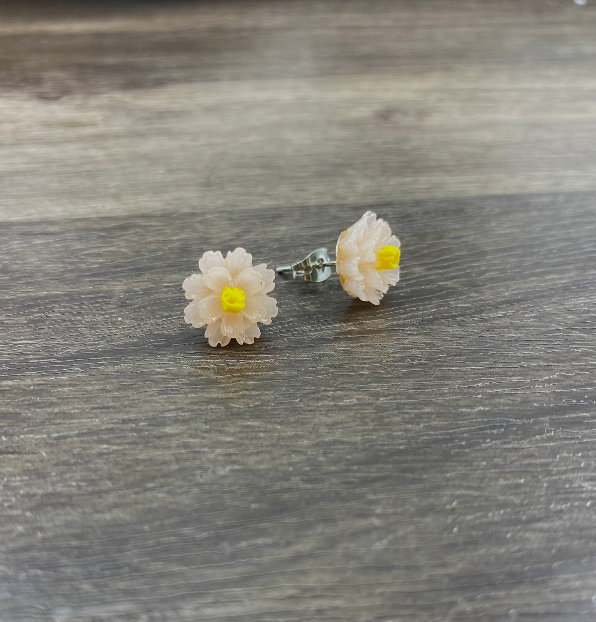 Pink/Yellow Flower Studs