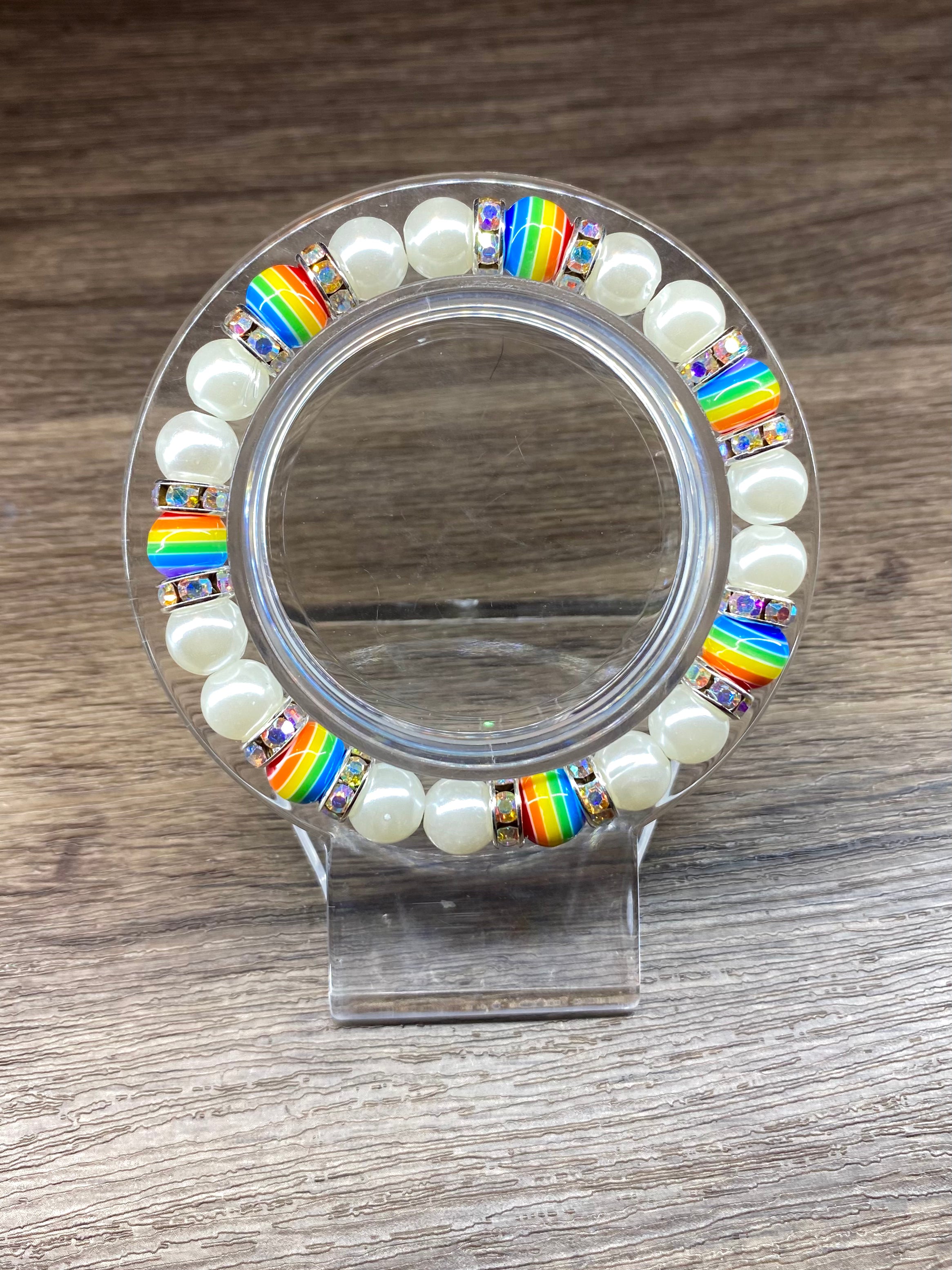 Rainbow/Pearl Bracelet
