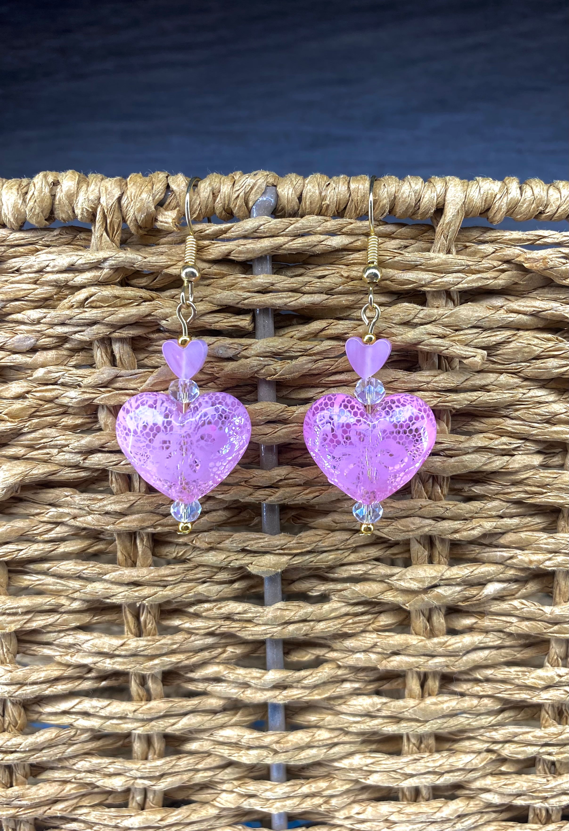 Lace Heart Earrings