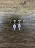 Pink Heart Stud Earrings