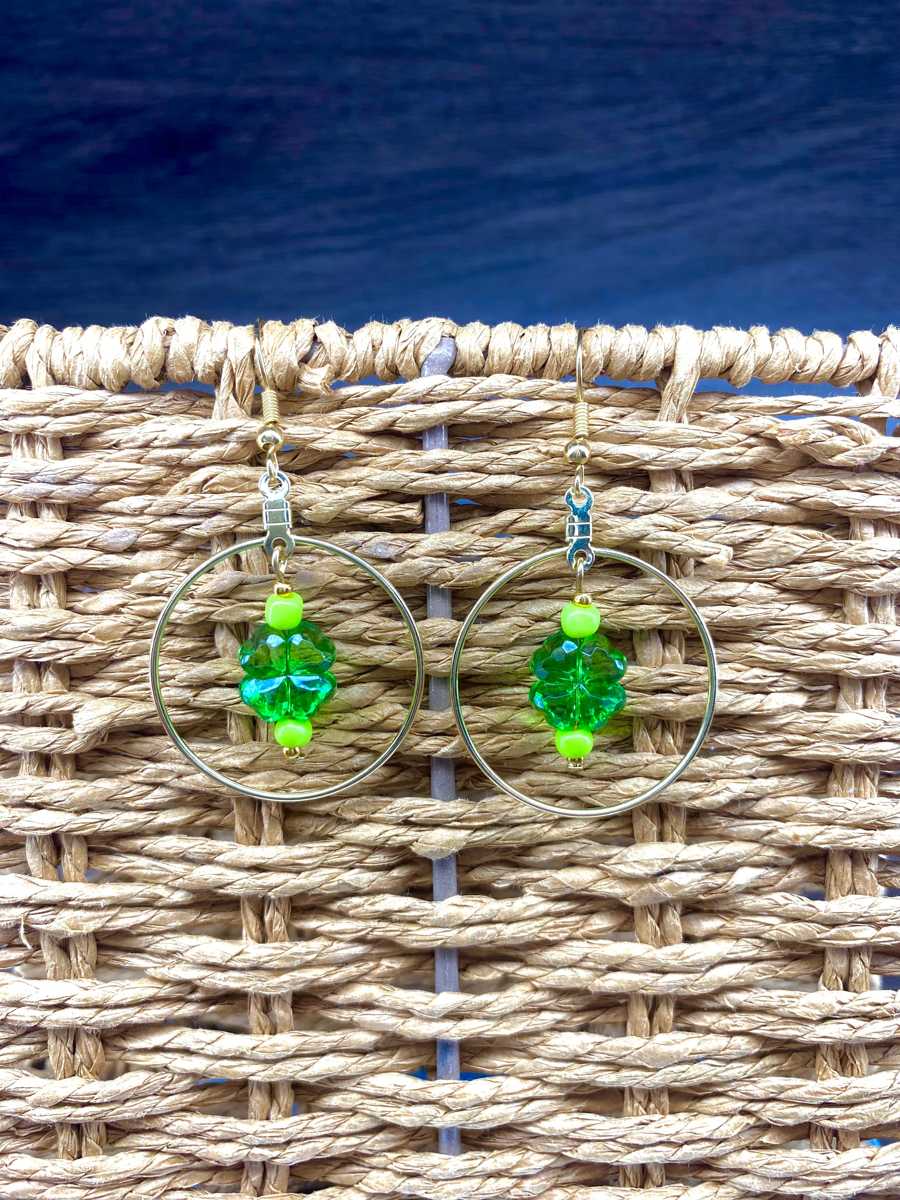 Shamrock Hoop Earrings