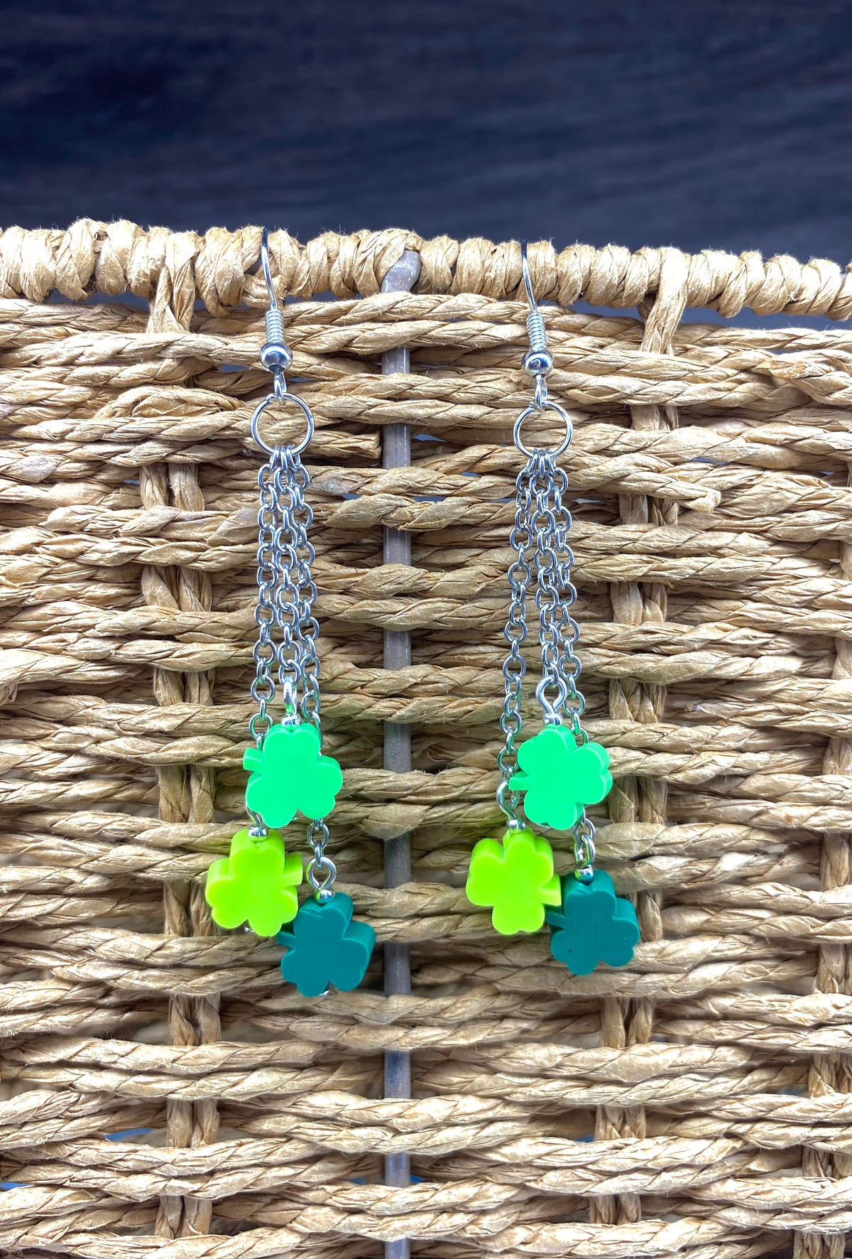 Shamrock Chain Link Earrings