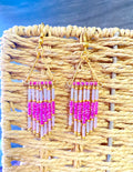 Pink Beaded Earrings