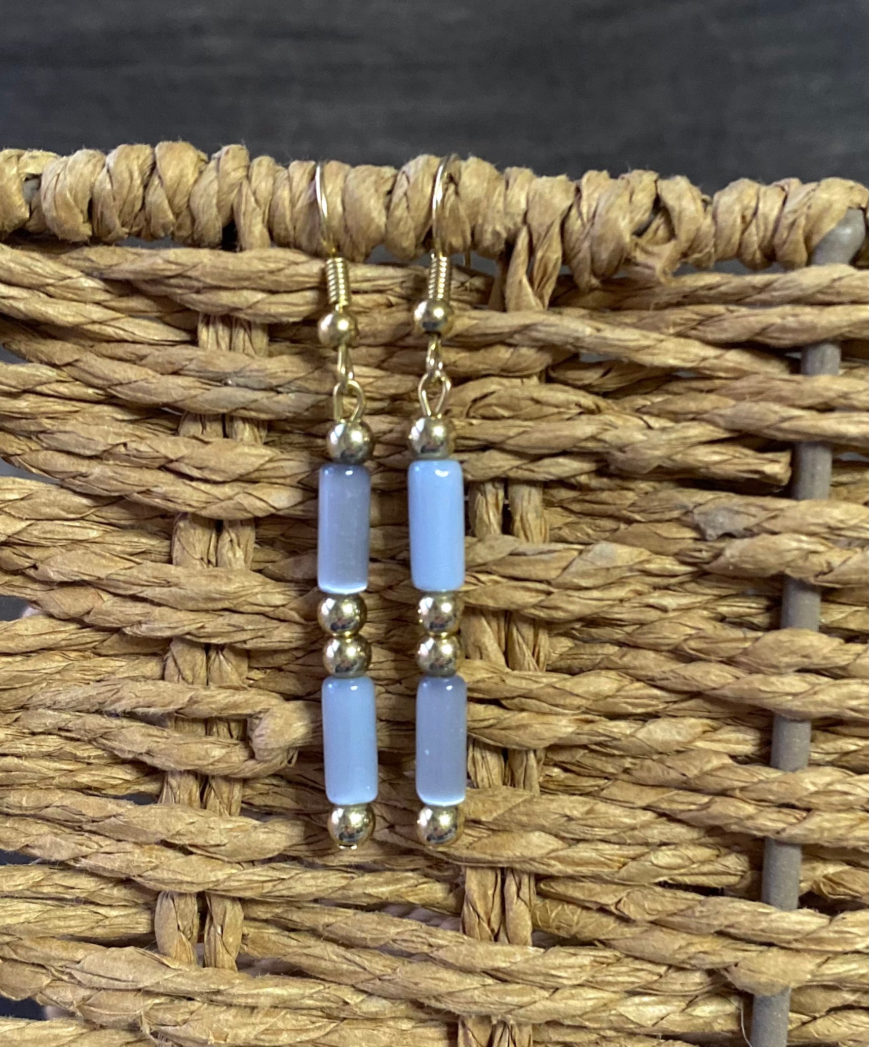Iridescent Grey Earrings
